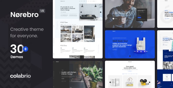 Norebro v1.6.6.0 – WordPress创意多用途主题插图