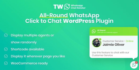 WhatsApp Chat for WordPress and WooCommerce v1.1.0 – WordPress WooCommerce聊天插件插图