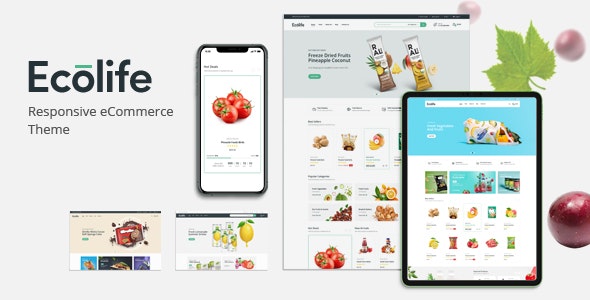 Ecolife v1.0.3 – WordPressOrganic WooCommerce 主题插图