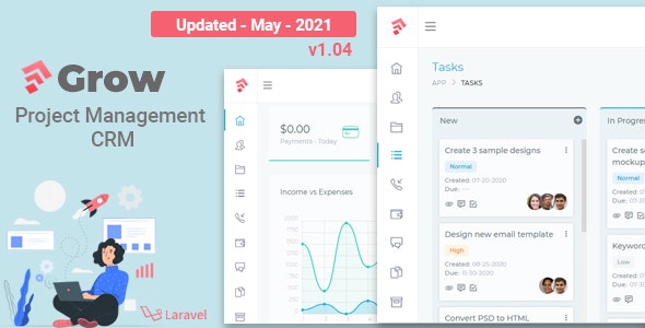 Grow CRM v2.8破解版（已汉化） – Laravel项目管理插图