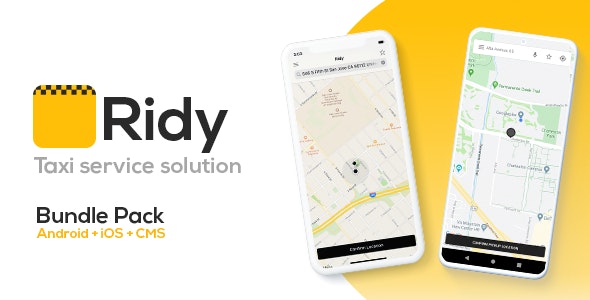 Ridy v3.6.0 – 出租车应用程序Android和iOS +仪表板插图