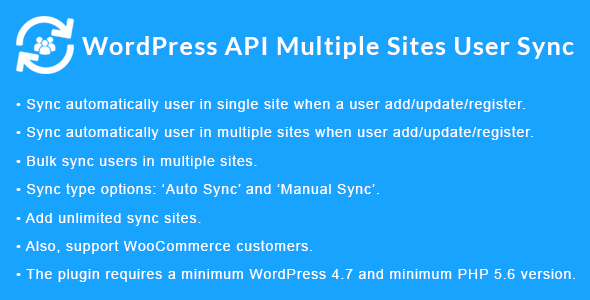 WordPress API Multiple Sites User Sync v1.6.2（独家汉化破解） – WordPress用户同步插件