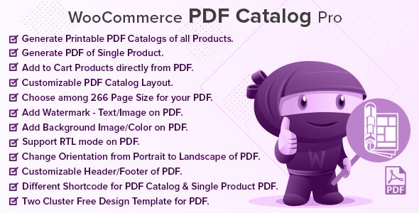 WooCommerce PDF Catalog Pro v2.3.0破解版(已汉化) –  WooCommerce PDF目录专业版