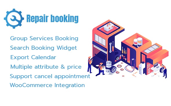 Repair Booking v1.4破解版（已汉化） – WordPress服务行业预约系统插图