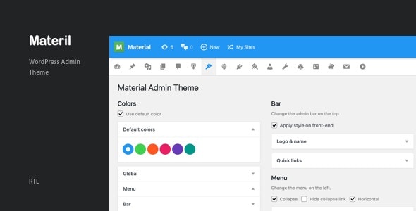 Matril v1.3.0 – WordPress Material Design 管理主题插图