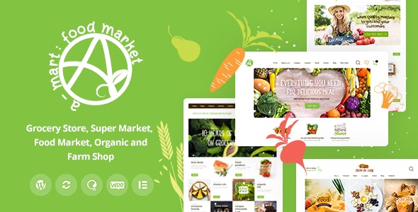 A-Mart v1.0.5 – WordPress有机食品主题插图