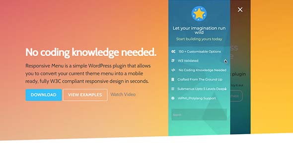 Responsive Menu Pro v4.5.0 – 高度可定制的 WordPress 响应式菜单插图
