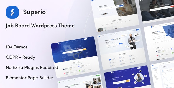 Superio v1.3.25 – WordPress工作板主题插图
