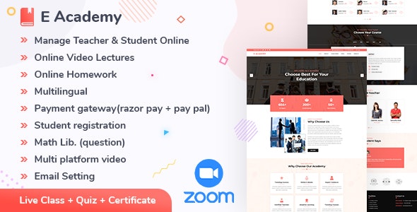 E- Academy v1.2 – 在线学习管理系统和直播课程插图