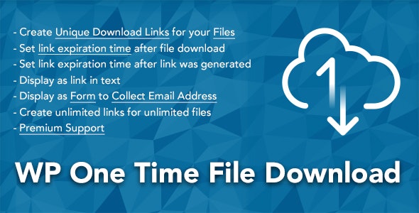 WP One Time File Download v2.6.4 – WordPress文件下载插件插图