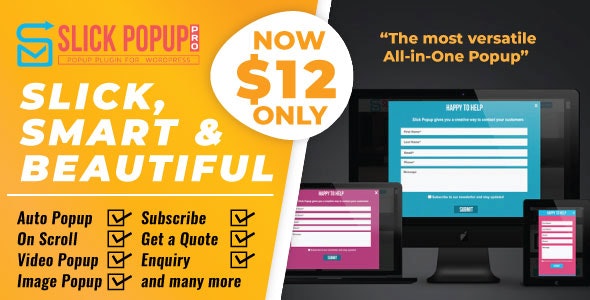 Slick Popup Pro v2.3.8(已汉化) – WordPress 弹出窗口插件