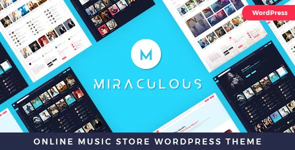 Miraculous v2.0.6 – WordPress 在线音乐商店主题插图