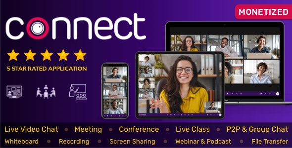 Connect v2.6.0 破解版 – 实时视频和聊天消息、实时课程、会议、网络研讨会、会议、文件共享插图