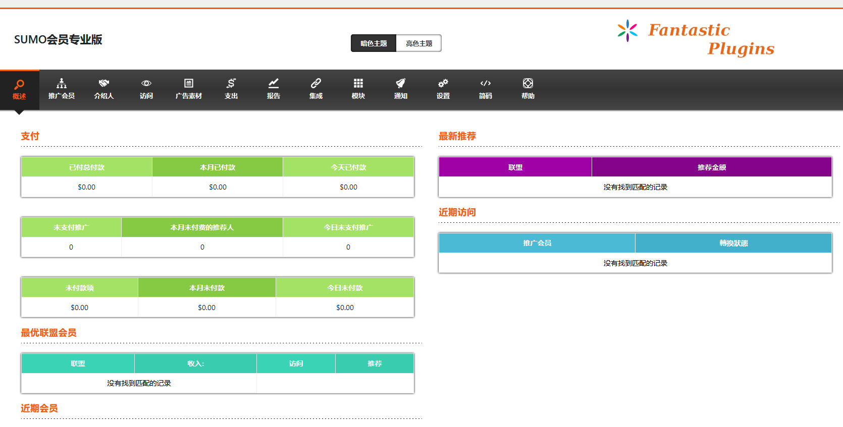 SUMO Affiliates Pro v10.7.0破解版（已汉化） – WordPress会员插件插图(1)