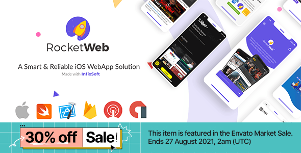 RocketWeb v1.4.2 – 可配置的 iOS WebView 应用程序模板插图