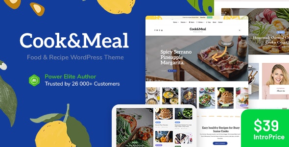 Cook&Meal v1.2.2 – 美食博客和食谱 WordPress 主题插图