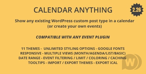 Calendar Anything v2.30 – 在日历中显示任何现有的 WordPress 自定义帖子类型插图