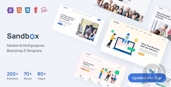 Sandbox v3.4.1 – 现代多用途 Bootstrap 5 模板插图