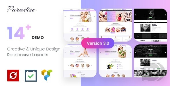 Paradise v5.0.2 – 多功能水疗美容 WordPress 主题插图