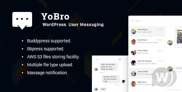 YoBro v2.4.1 - WordPress 个人消息插件插图