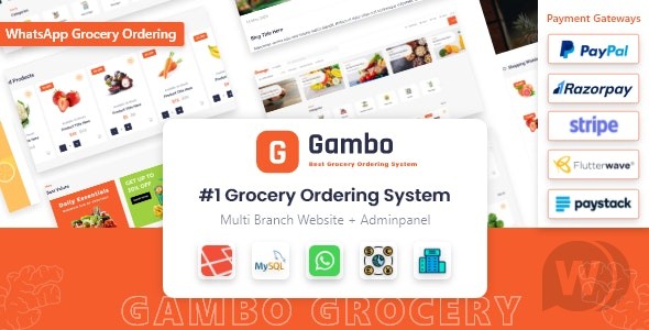 Gambo v6.0开心版 – 在线杂货订购系统 + Whatsapp 订单插图