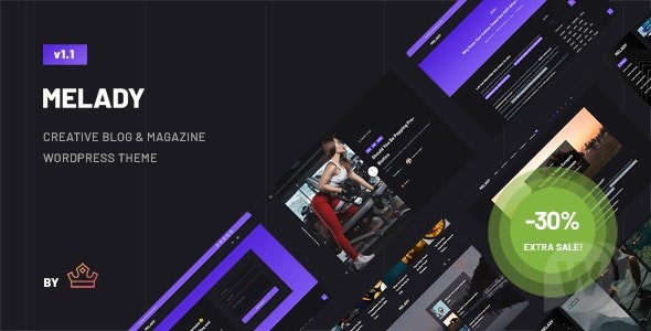 Melady v2.6破解版 – 创意博客 WordPress 主题插图