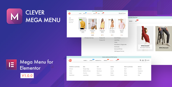 Clever Mega Menu for Elementor v1.0.12 – Elementor智能超级菜单插图