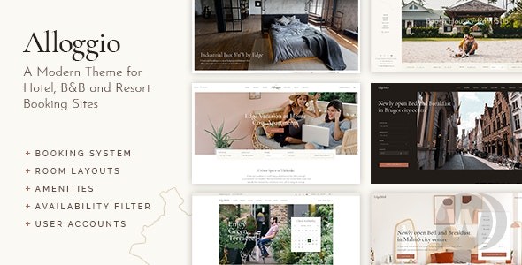 Allloggio v1.8 – 酒店预订 WordPress 主题插图