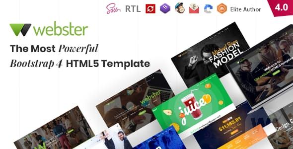 Webster v5.0.0 – 响应式多用途 HTML5 模板插图