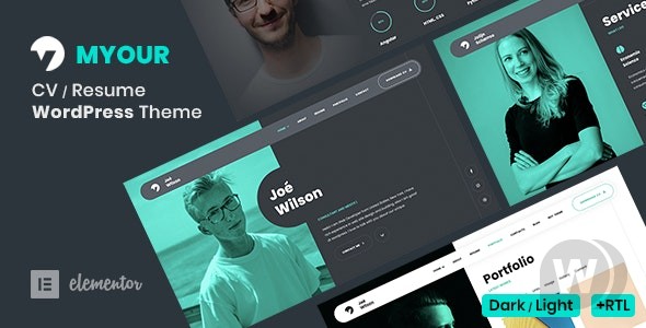 Myour v1.3.8 – WordPress 简历主题插图