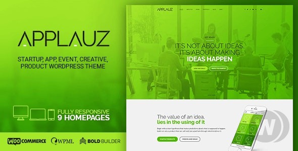 Applauz v1.3.2（已汉化） – WordPress 软件、技术和数字主题插图