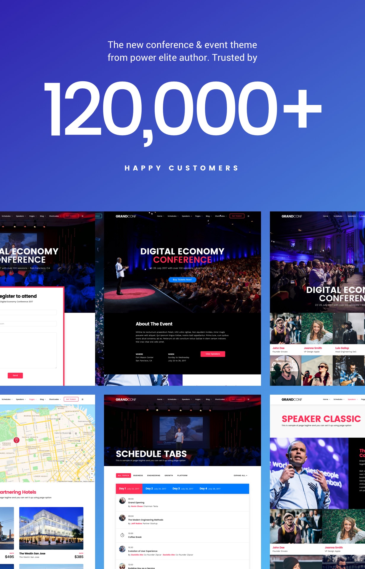 Grand Conference v5.3 – WordPress 会议和活动模板插图(1)