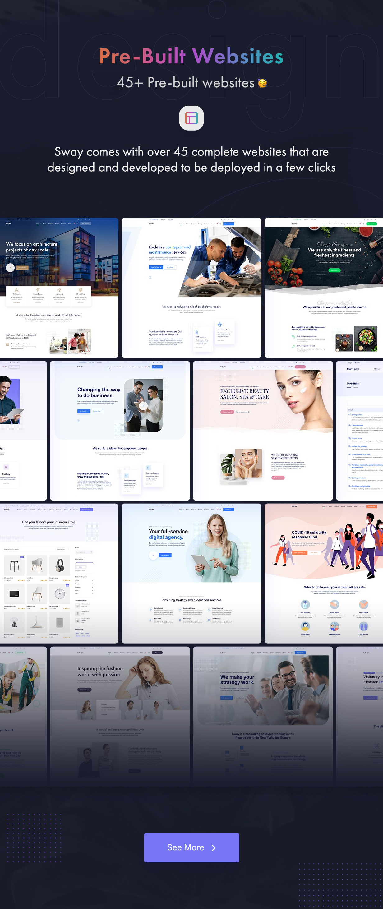 Sway v4.0（已汉化90%） – 带有页面构建器的多用途 WordPress 主题插图(1)