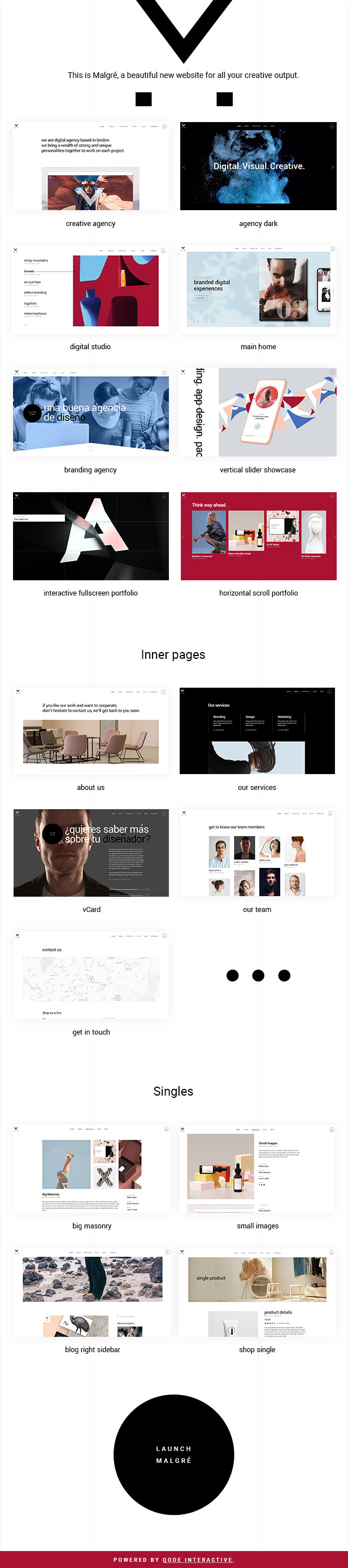 Malgré v1.0.3 – WordPress 创意代理主题插图(1)