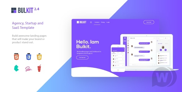 Bulkit v5.3.0 – 软件的 HTML 登陆页面插图