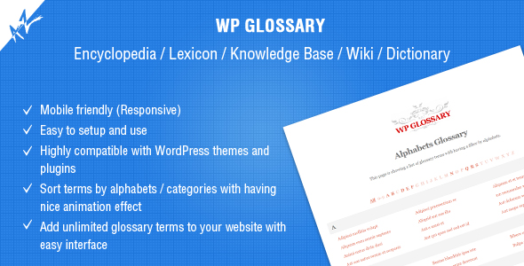 WP Glossary v2.8（已汉化） – WordPress百科全书、词典、知识库插件