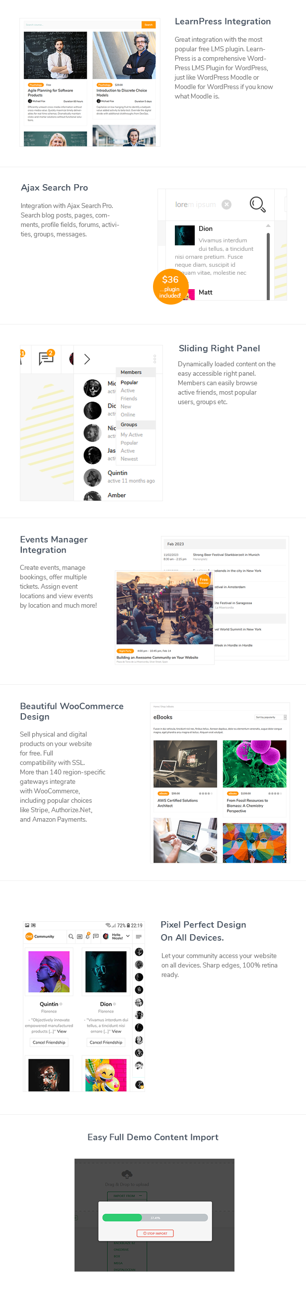 OneCommunity v3.7.8（已汉化） – BuddyPress WordPress 社区主题插图(2)