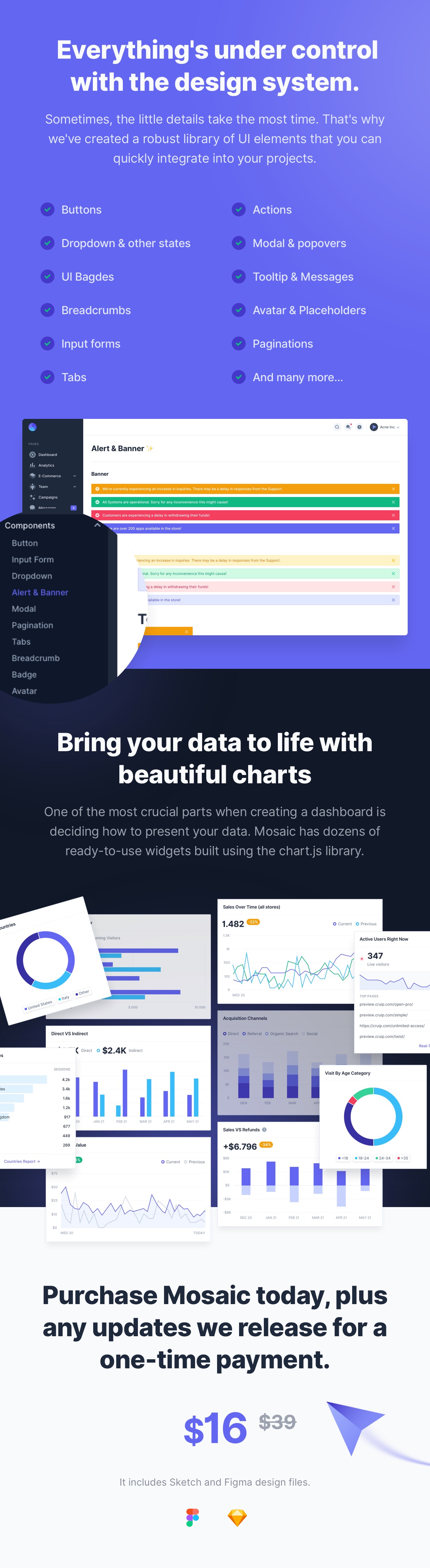 Mosaic v 15 September 2022 – Tailwind CSS 管理仪表板模板插图(3)