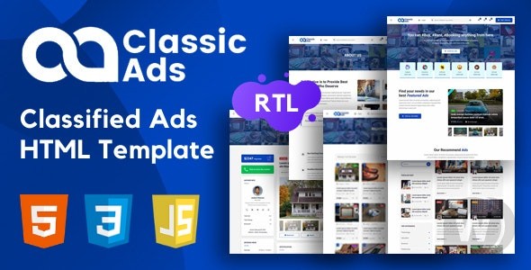 Classicads v1.3 – 分类广告 HTML 模板插图