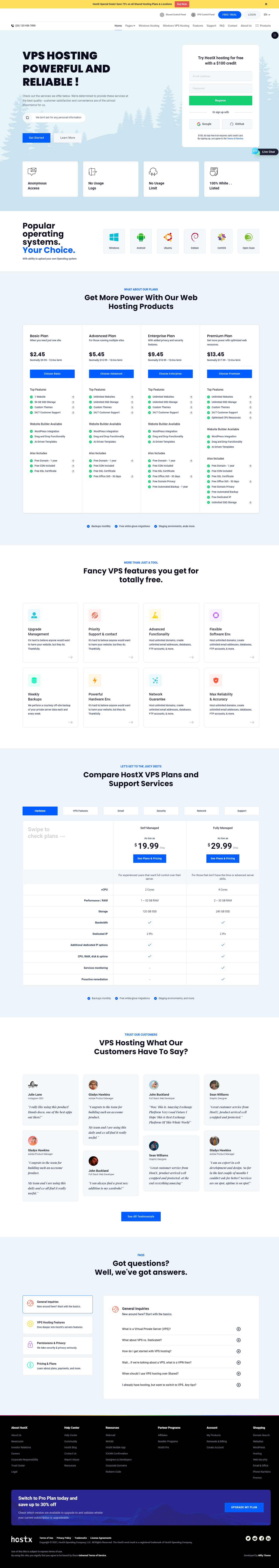 HostX v2.2.1 – 高级托管模板插图(1)