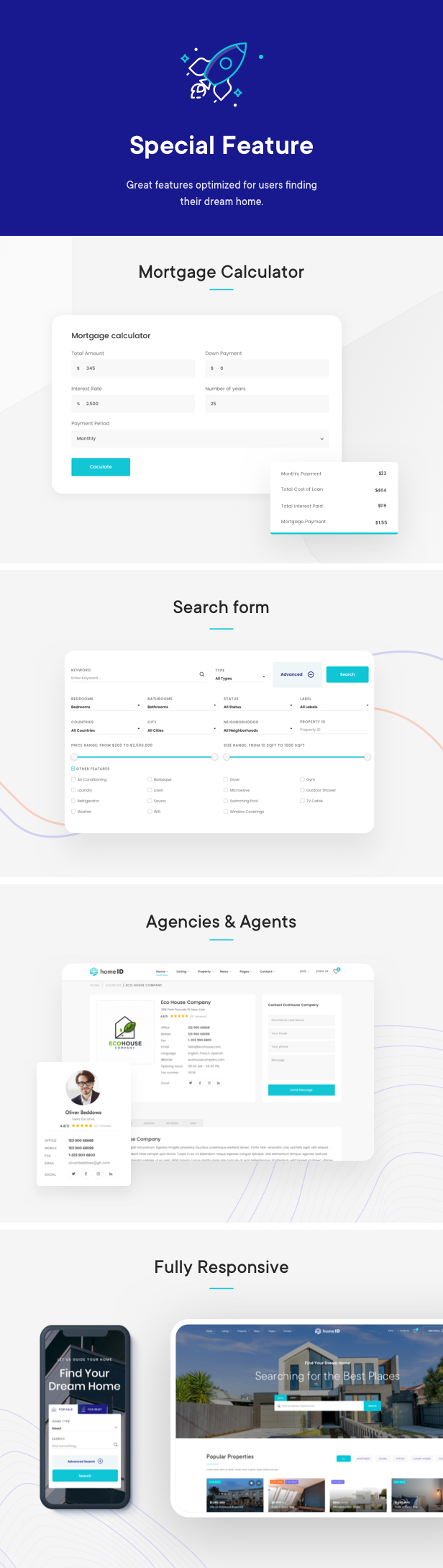 HomeID v1.8.7（已汉化） – WordPress房地产主题插图(2)