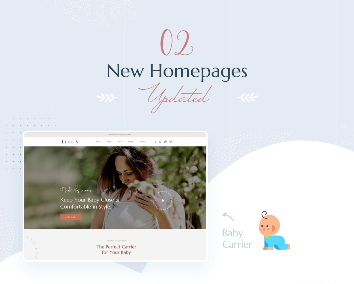 LeArts v1.5.3 - 手工商店 WooCommerce WordPress 主题插图(1)