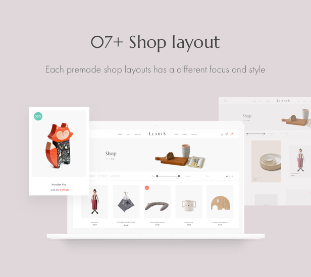 LeArts v1.8.4 – 手工商店 WooCommerce WordPress 主题插图(5)