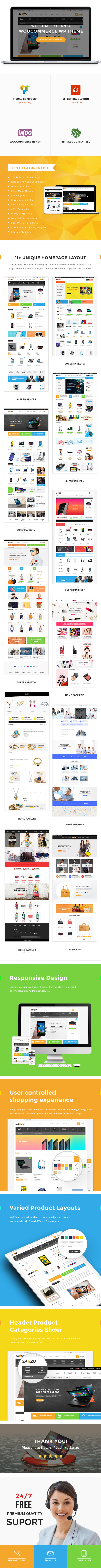 Sanzo v2.1.2 – WooCommerce 的响应式 WordPress 主题插图(1)