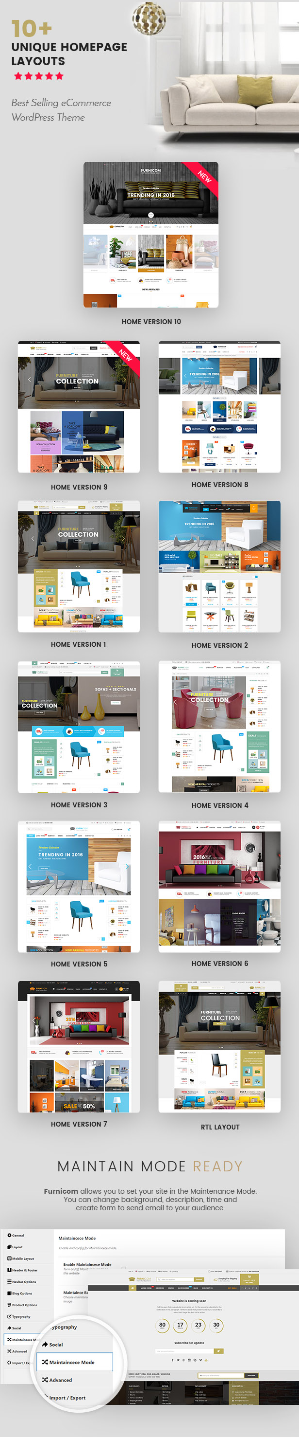 Furnicom v2.0.17 – 配件和家具在线商店的模板插图(1)
