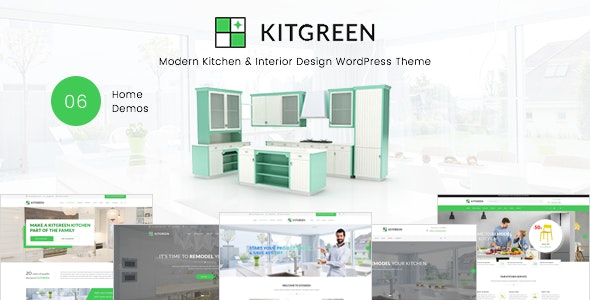 KitGreen v3.0.2  – WordPress 现代厨房和室内设计主题插图