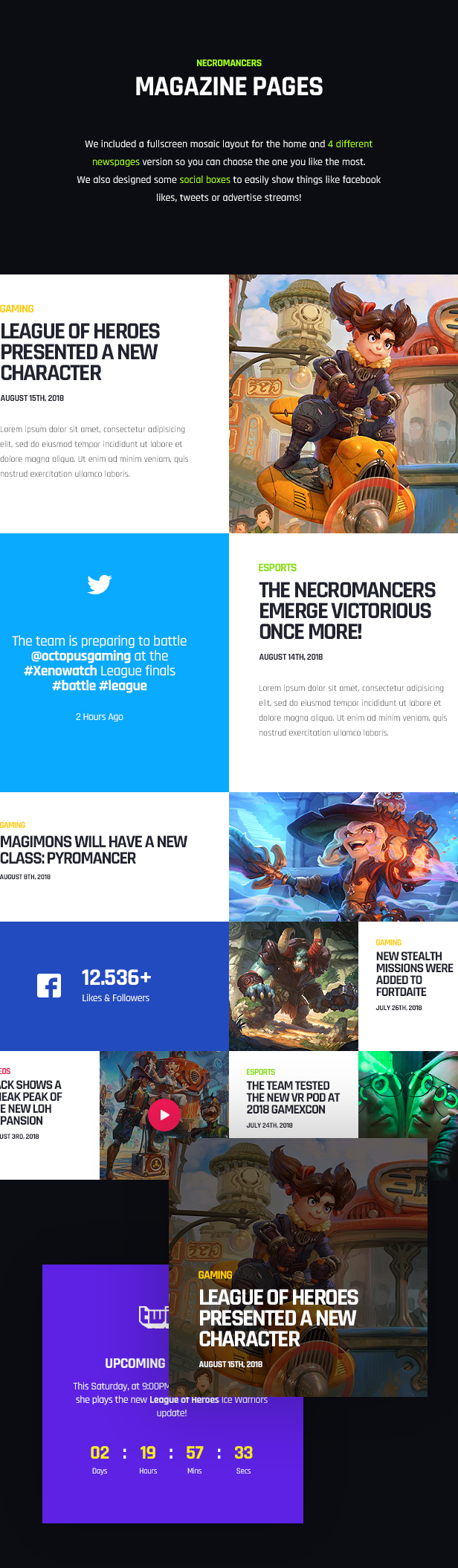Necromancers v1.5.1 – 电子竞技团队的 HTML 模板插图(1)