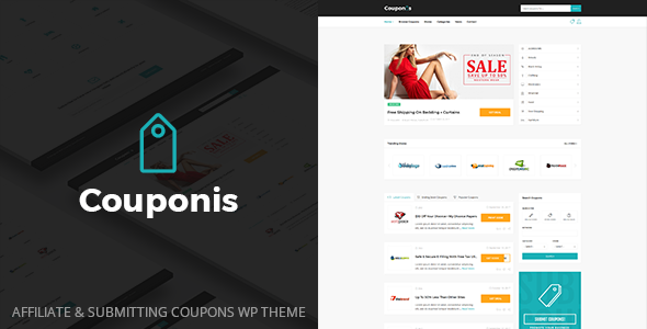 Couponis v3.2.1 – 附属和提交优惠券 WordPress 主题插图
