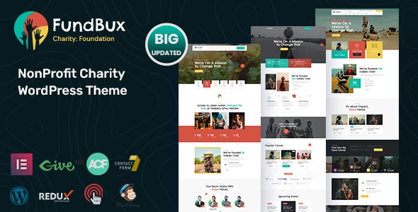 Fundbux v1.3.1（已汉化） – WordPress 慈善与筹款主题插图