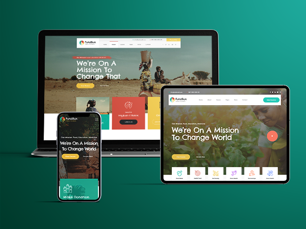Fundbux v1.3.1（已汉化） – WordPress 慈善与筹款主题插图(2)